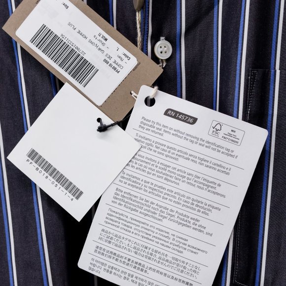 Comme des Garçons Homme Plus Star Pinstripes Grey Men's Button-Up - Picture 6 of 15